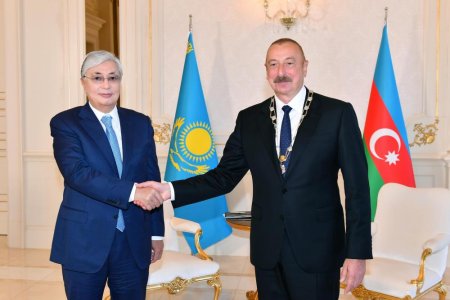 Prezident İlham Əliyev Qazaxıstanın “Altın kıran” – “Qızıl qartal” ali ordeni ilə təltif olunub