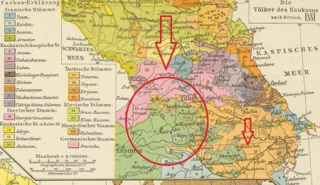 1881-ci il alman alimlərinin xəritəsi: Ermənilər hardadır?