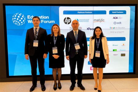 Elm və təhsil naziri Dünya Təhsil Forumunda - FOTO