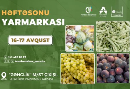 Bakıda “Kənddən Şəhərə” yarmarkası keçiriləcək