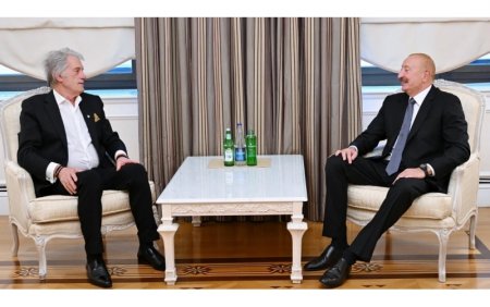 Prezident İlham Əliyev Ukraynanın sabiq Prezidenti Viktor Yuşenko ilə görüşüb (FOTO)