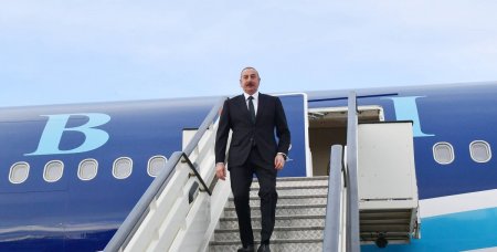 Prezident İlham Əliyev Qırğızıstana işgüzar səfərə gedib