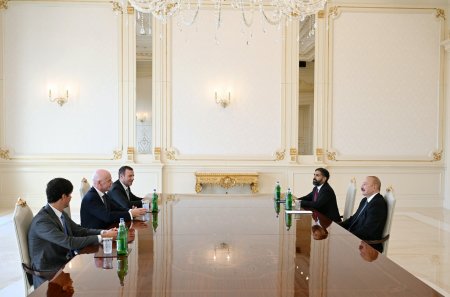 Prezident İlham Əliyev FIFA-nın prezidentini qəbul edib (FOTO/VİDEO)